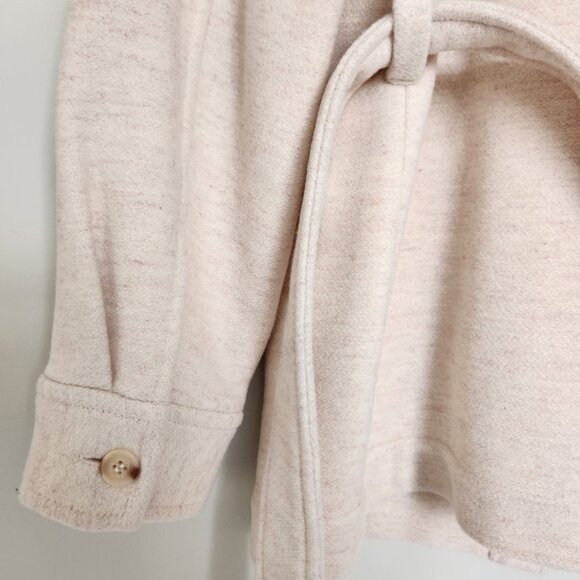 & Other Stories Wool Blend Cream Oversized Coat Jacket Overshirt Shacket Size 8 - Picture 10 of 12